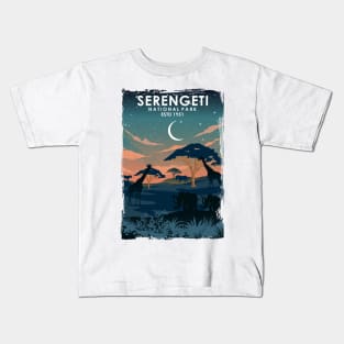 Serengeti Africa National Park Poster Kids T-Shirt